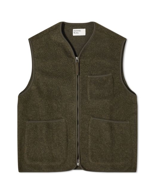 Universal Works Wool Fleece Zip Gilet END. Exclusive Clothing