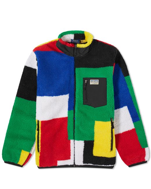 Polo Ralph Lauren Patchwork High Pile Jacket Large END. Clothing
