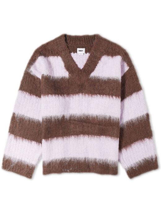 Obey Amara Striped Knit Sweater Medium END. Clothing