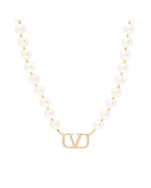 Valentino Signature Pearly Necklace END. Clothing