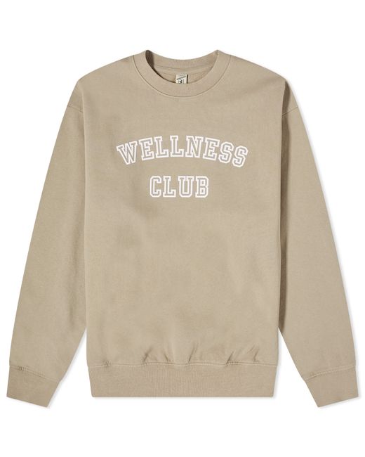 Sporty & Rich Wellness Club Flocked Crew Sweat Large END. Clothing