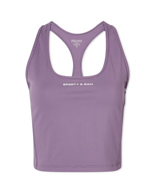 Sporty & Rich SR Bold Sports Cropped Tank Large END. Clothing