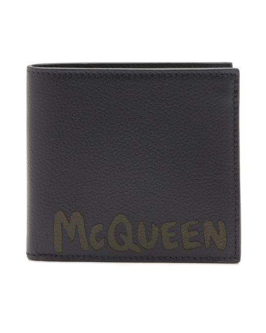 Alexander McQueen Graffiti Logo Billfold Wallet END. Clothing