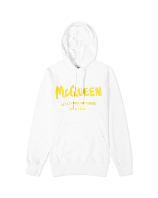 Alexander McQueen Graffiti Logo Hoodie END. Clothing