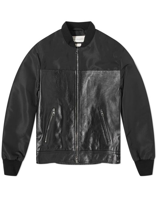 Alexander McQueen Hybrid Leather Jacket Medium END. Clothing