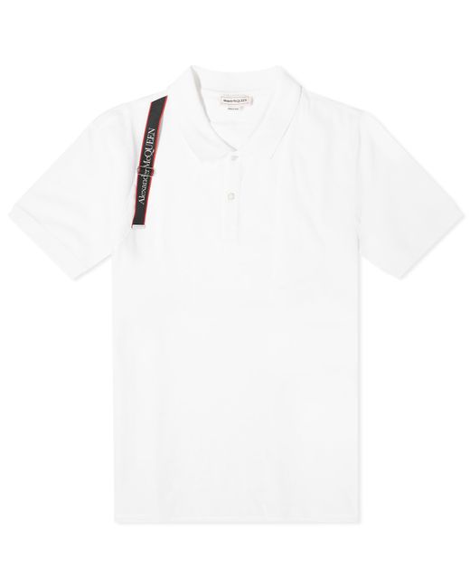 Alexander McQueen Tape Logo Harness Polo Shirt END. Clothing