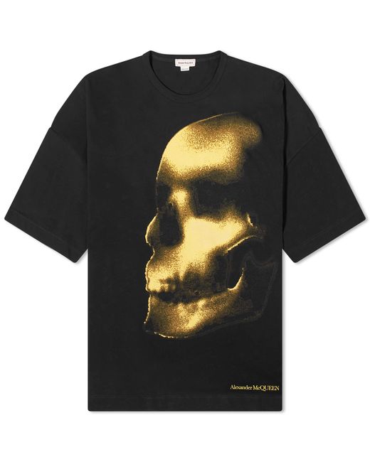 Alexander McQueen Shadow Skull Print T-Shirt END. Clothing