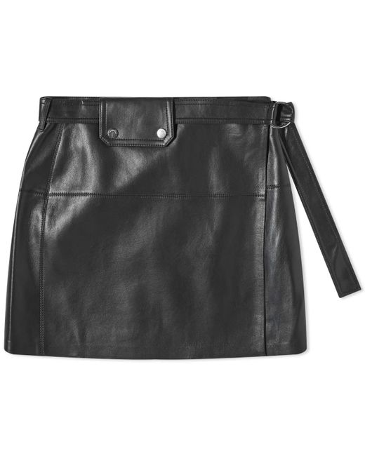 Nanushka Susan Leather Look Mini Skirt Large END. Clothing