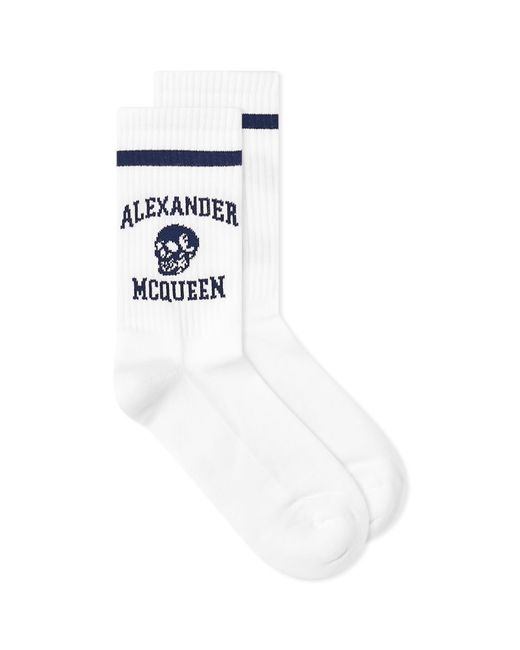 Alexander McQueen Varsity Skull Logo Socks END. Clothing