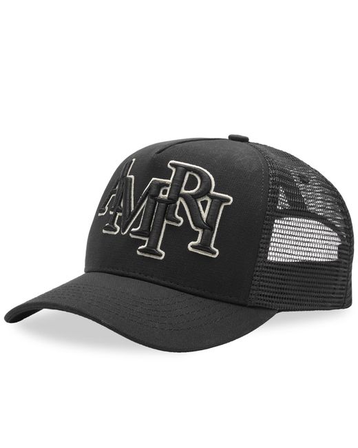 Amiri Staggered Logo Trucker Hat END. Clothing