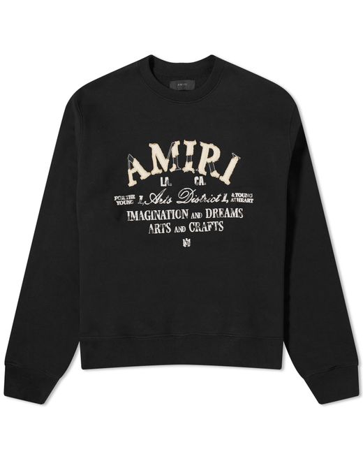 Amiri Distressed Arts District Crew Sweater END. Clothing