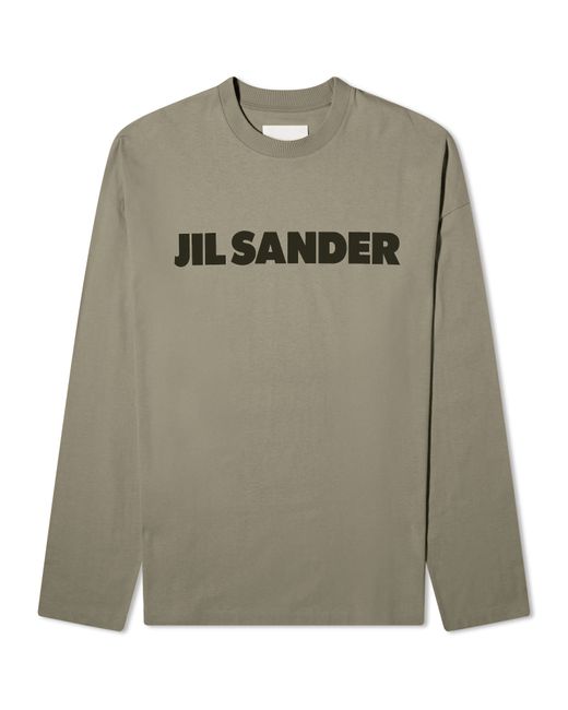 Jil Sander Long Sleeve Logo T-Shirt END. Clothing