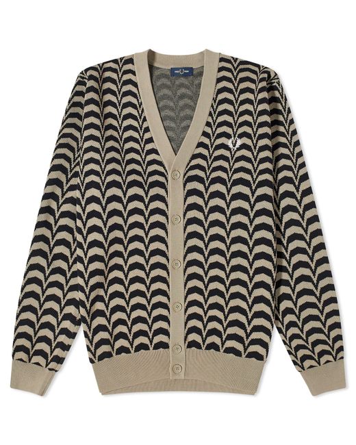 Fred Perry Jacquard Knit Cardigan Large END. Clothing