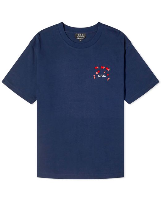 A.P.C. . Valentines Logo T-Shirt Large END. Clothing