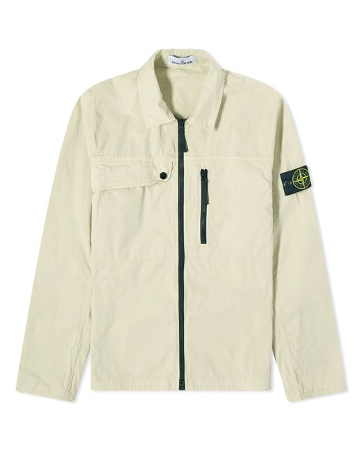 Stone Island Supima Cotton Twill Stretch-TC Zip Shirt Jacket END. Clothing