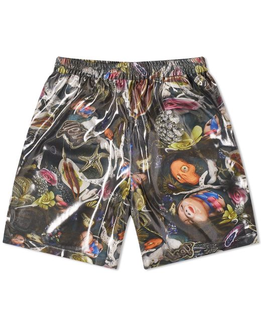 Acne Studios Rudent Foiled Print Shorts END. Clothing