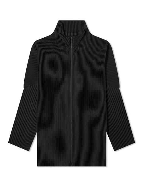 Homme Pliss Issey Miyake Pleated Zip Up Cardigan Small END. Clothing
