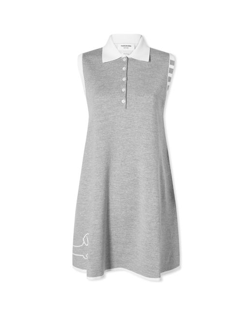 Thom Browne Hector Intarsia Polo Mini Dress END. Clothing