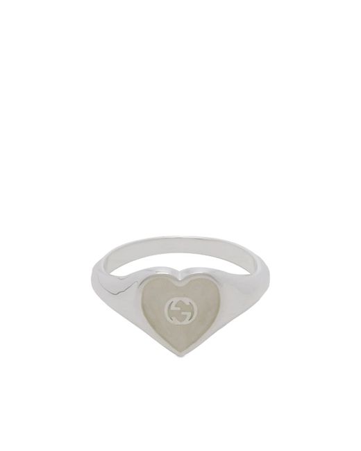Gucci Jewellery Heart Enamel Ring END. Clothing