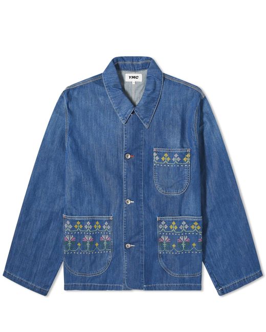 Ymc Embroidered Labour Chore Denim Jacket Large END. Clothing