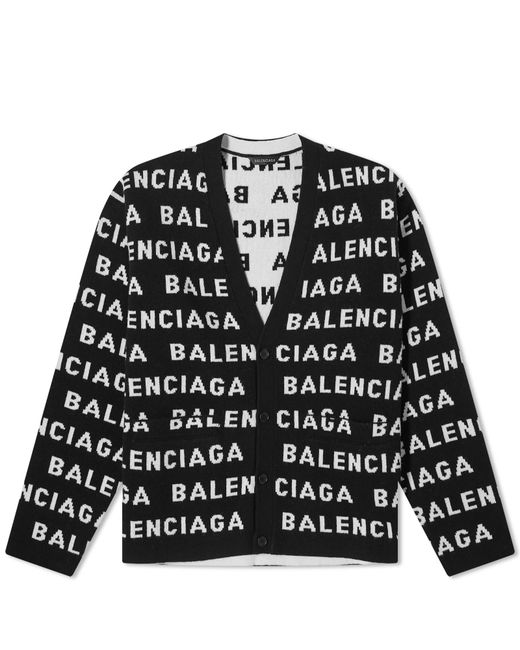 Balenciaga Repeat Logo Cardigan Small END. Clothing