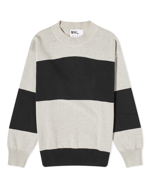 MHL by Margaret Howell Block Stripe Crew Sweat Small END. Clothing
