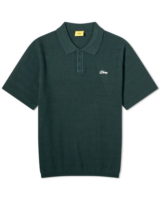 Dime Wave Cable Knit Polo Shirt END. Clothing