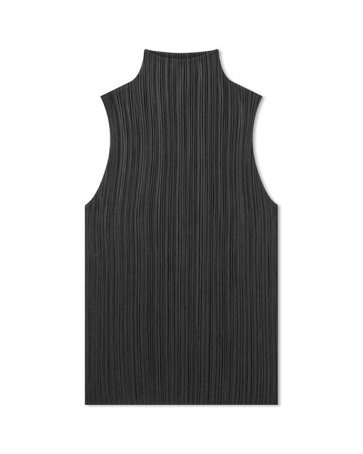 Pleats Please By Issey Miyake Basics Pleats Roll Neck Vest 03 END. Clothing