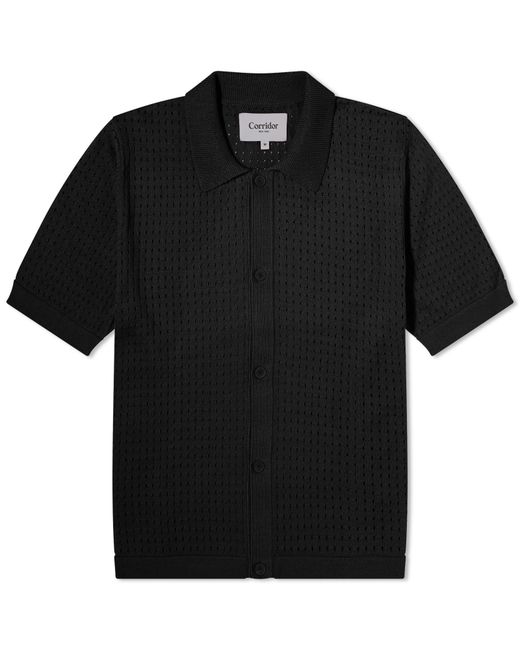 Corridor Pointelle Knit Short Sleeve Shirt Large END. Clothing