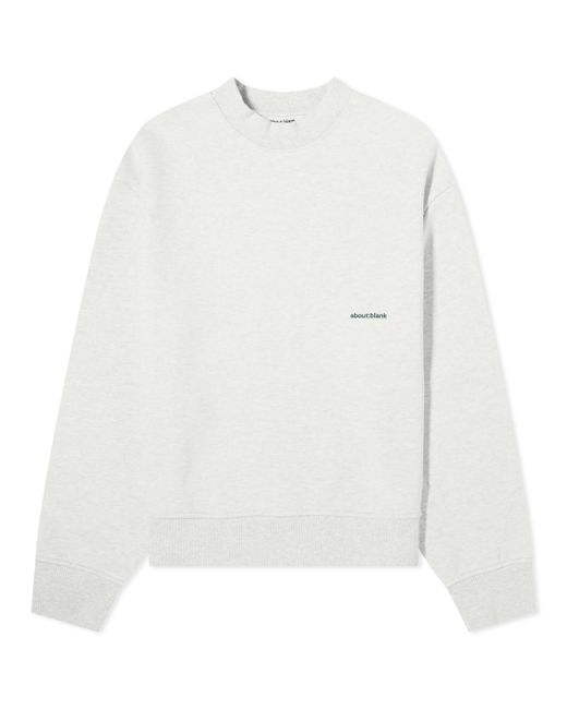 about:blank Box Logo Crew Sweat Large END. Clothing