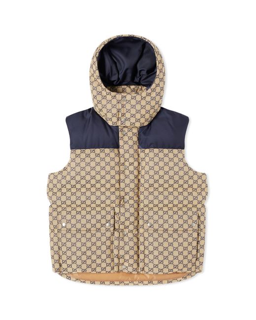 Gucci Guuci GG Panel Down Vest END. Clothing