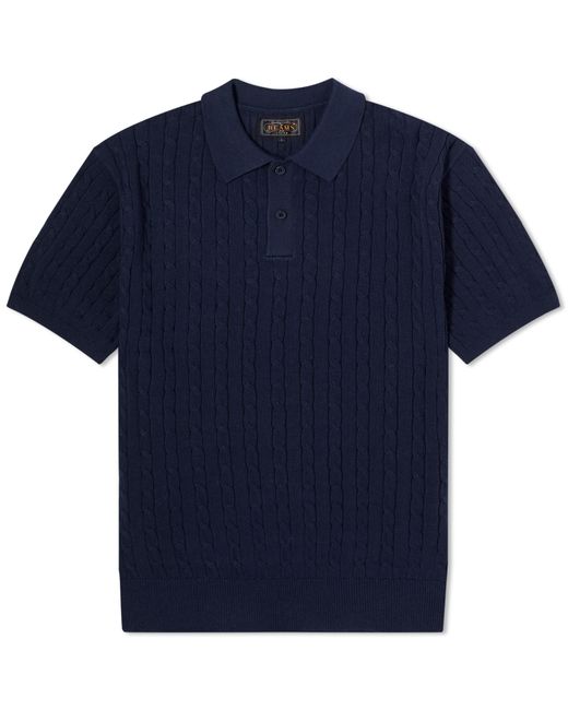 Beams Plus Cable Knit Polo Shirt Large END. Clothing