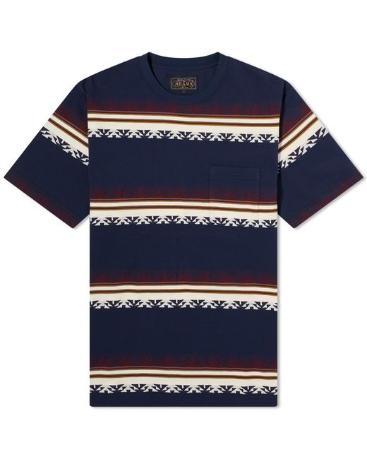 Beams Plus Jacquard Stripe Pocket T-Shirt Large END. Clothing
