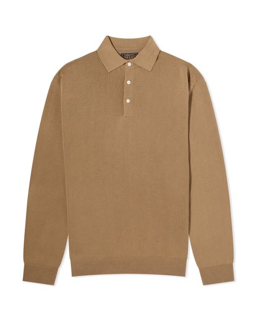 Beams Plus 12g Knit Long Sleeve Polo Shirt Large END. Clothing