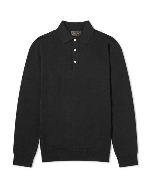 Beams Plus 12g Knit Long Sleeve Polo Shirt Large END. Clothing