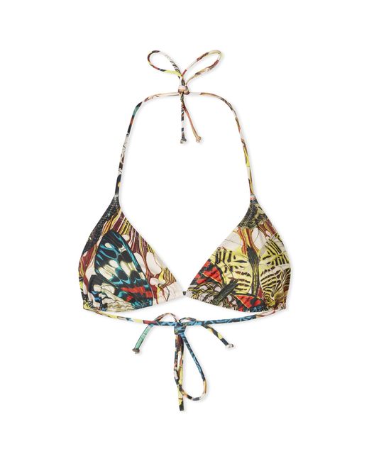 Jean Paul Gaultier Butterfly Print Bikini Top Large END. Clothing