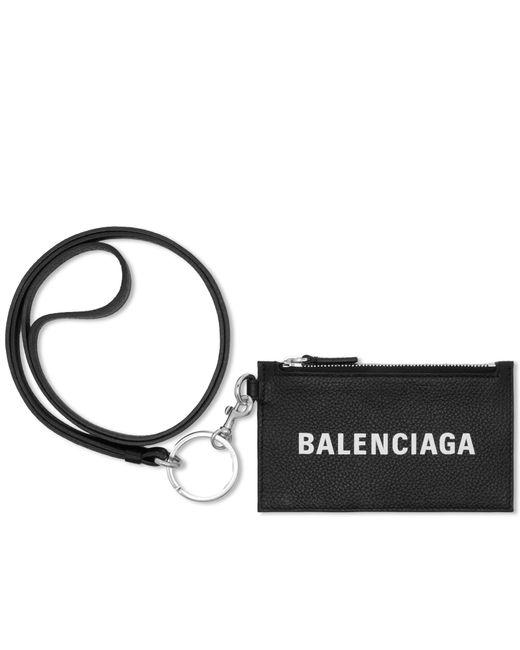 Balenciaga Logo Card Case On Key Ring END. Clothing