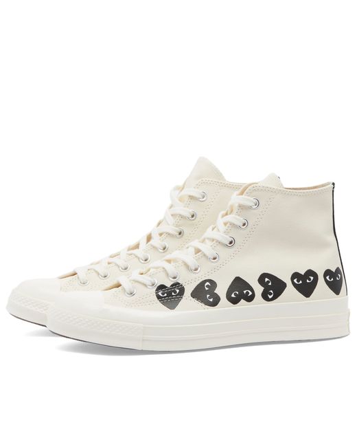 Comme Des Garçons Play x Converse Multi Heart High Sneakers END. Clothing