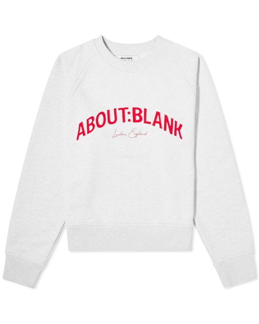 about:blank College Logo Crew Sweat Large END. Clothing