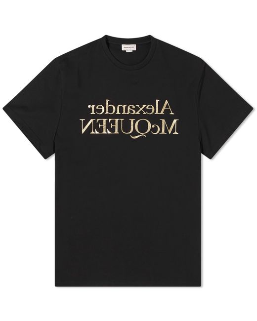 Alexander McQueen Reflected Foil Logo T-Shirt Large END. Clothing