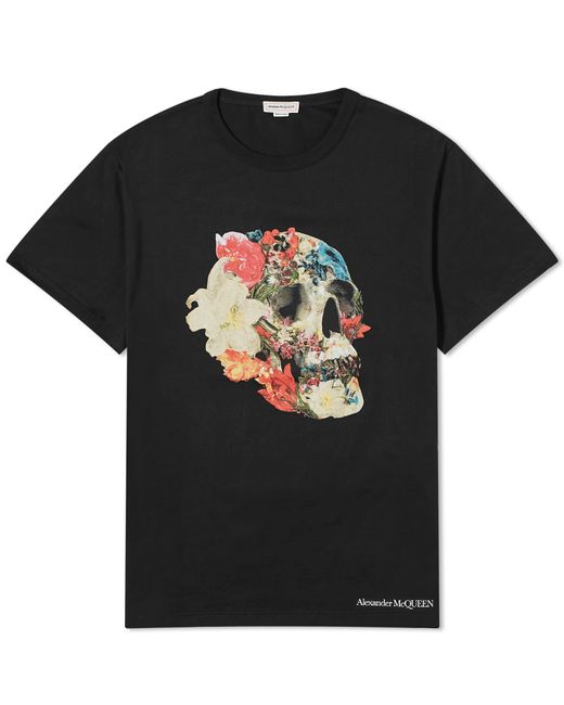 Alexander McQueen Floral Skull T-Shirt END. Clothing