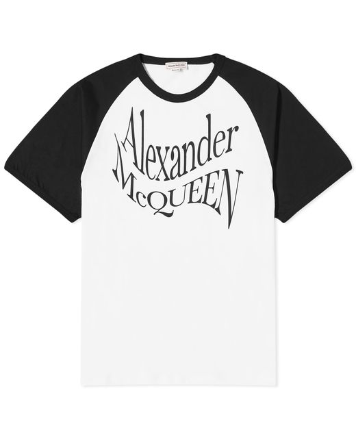 Alexander McQueen Warper Logo T-Shirt Large END. Clothing
