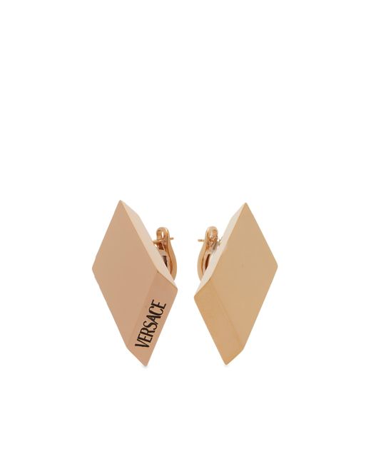 Versace Logo Square Earrings END. Clothing