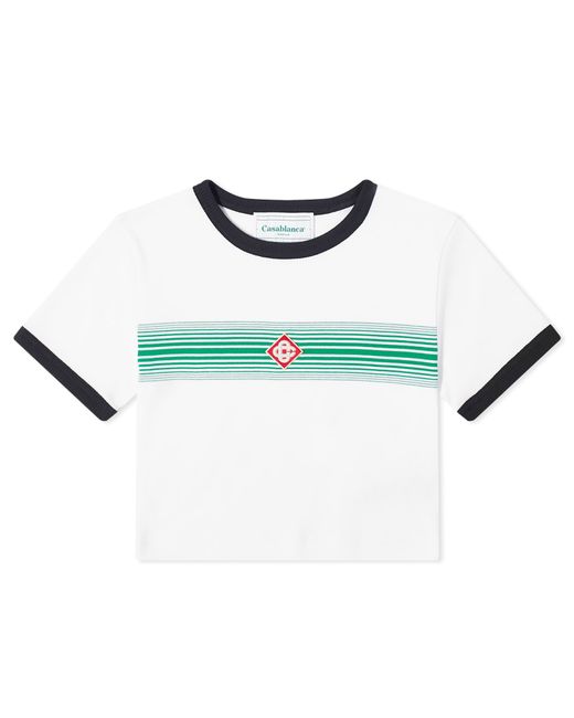 Casablanca Logo Stripe Ringer T-Shirt END. Clothing