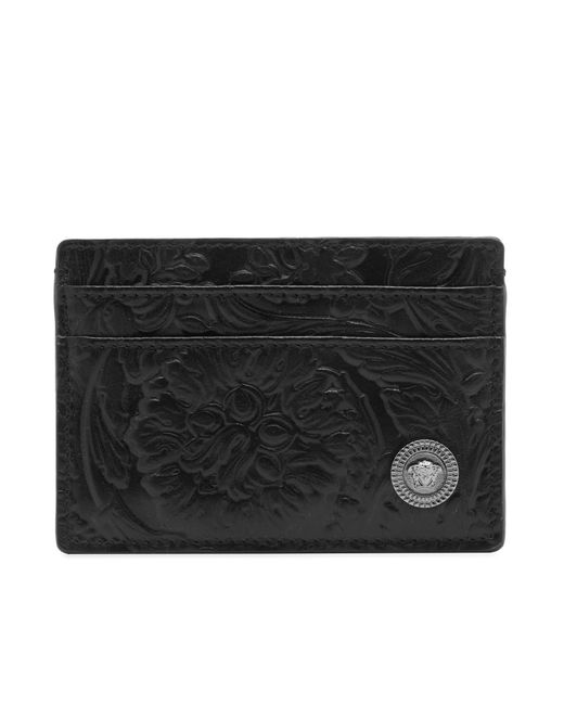 Versace Barocco Embossed Leather Card Holder END. Clothing