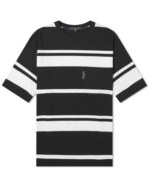 Comme Des Garçons Homme Plus Horizontal Stripe Pocket T-Shirt Large END. Clothing