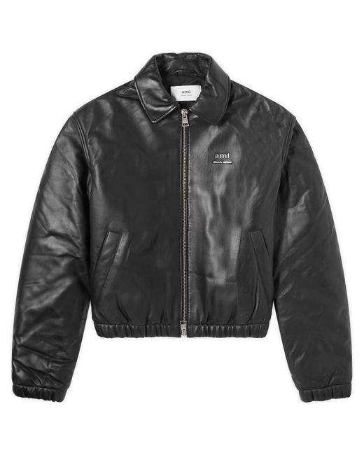AMI Alexandre Mattiussi Padded Leather Jacket Large END. Clothing