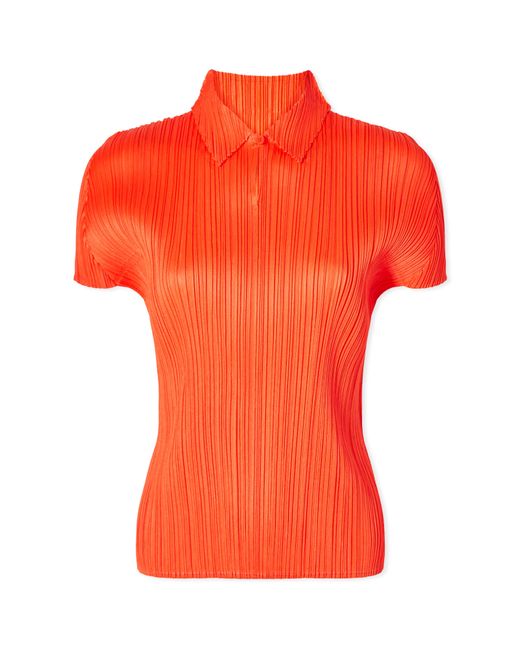 Pleats Please By Issey Miyake Short Sleeve Pleats Polo Shirt Top END. Clothing