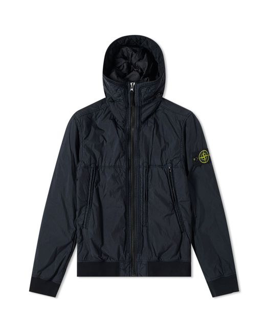 Stone Island Garment Dyed Crinkle Reps NY Piping Hooded Jacket