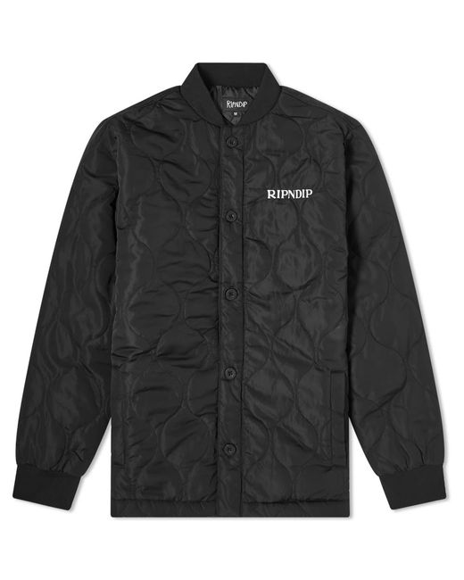 Ripndip Quilted Bomber Jacket With Back Graphic